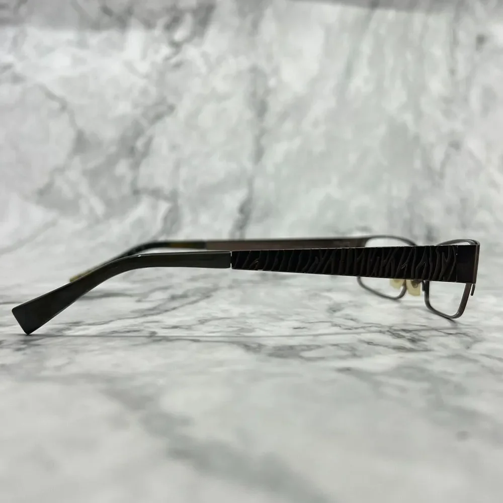 Carmen Marc Valvo Lucan Cognac Eyeglasses Frames Rectangle Brown 53-17-140 - Picture 4 of 11